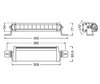 Schema delle Dimensioni della Barra LED Osram LEDriving® LIGHTBAR FX250-CB