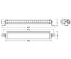 Schema delle Dimensioni della Barra LED Osram LEDriving® LIGHTBAR FX500-CB
