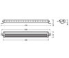 Schema delle Dimensioni della Barra LED Osram LEDriving® LIGHTBAR VX500-SP