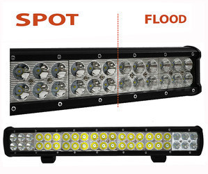 Barra a LED CREE Doppia fila 126W 8900 lumen per 4X4 - Camion - Trattore Spot VS Flood