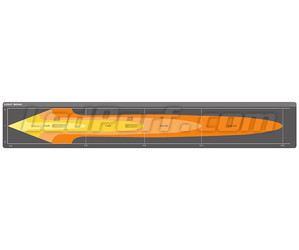 Grafico del fascio luminoso Combo della Barra LED Osram LEDriving® LIGHTBAR FX500-CB