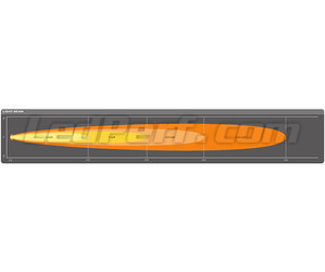 Grafico del fascio luminoso Lunga portata Spot della Barra LED Osram LEDriving® LIGHTBAR SX500-SP