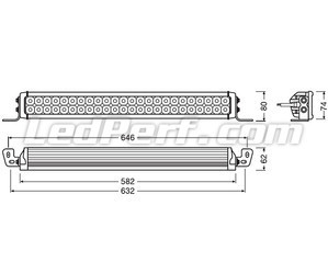 Schema delle Dimensioni della Barra LED Osram LEDriving® LIGHTBAR VX500-CB