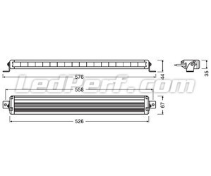 Schema delle Dimensioni della Barra LED Osram LEDriving® LIGHTBAR VX500-SP