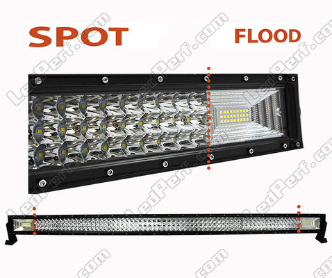 Barra a LED Curva Combo 300W 24000 lumen 1277 mm Spot VS Flood