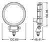 Schema delle Dimensioni della Luce di retromarcia LED Osram LEDriving Reversing FX120R-WD - Rotondo