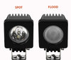 Faro aggiuntivo a LED CREE Quadrato 10W per Moto - Scooter - Quad Spot VS Flood