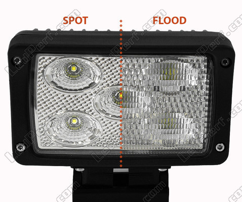 Faro aggiuntivo a LED Rettangolare 50W CREE per 4X4 - Quad - SSV Spot VS Flood