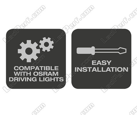Supporto Osram LEDriving® LICENSE PLATE BRACKET AX montaggio facile e compatibile con tutte le luci Osram della linea LEDriving.