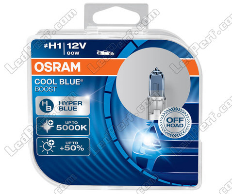 Lampadine H1 Osram Cool Blue Boost 5000K effetto xenon ref: 62150CBB-HCB in confezione da 2 lampadine