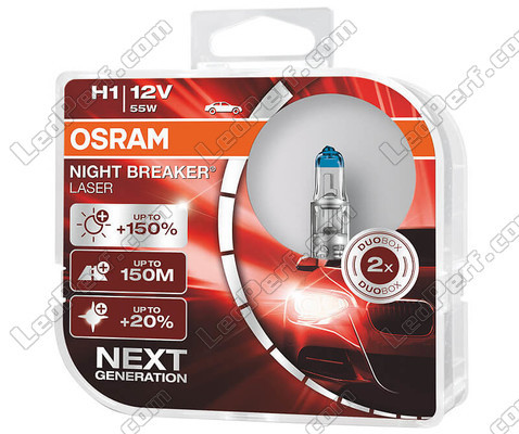 Confezione da 2 lampadine H1 Osram Night Breaker Laser + 150% - 64150NL-HCB