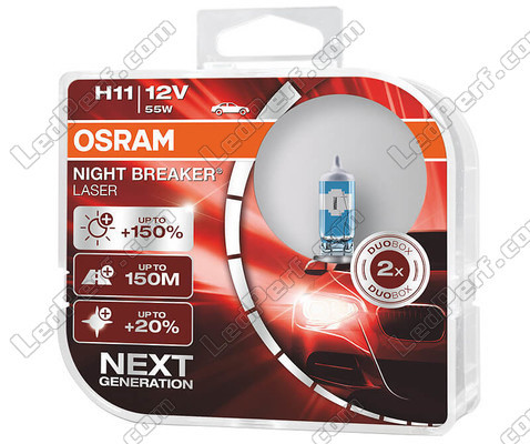 Confezione da 2 lampadine H11 Osram Night Breaker Laser + 150% - 64211NL-HCB