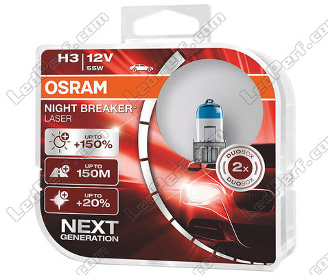 Confezione da 2 lampadine H3 Osram Night Breaker Laser + 150% - 64151NL-HCB