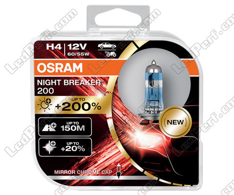 Lampadine H4 OSRAM Night Breaker® 200 - 64193NB200-HCB -Duo Box