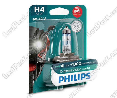 Lampadina H4 Philips X-tremeVision Moto +130% 60/55W - 12342XV+BW