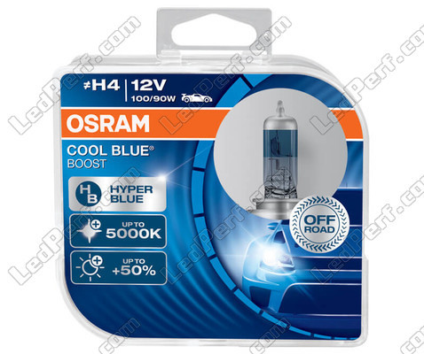 Lampadine H4 Osram Cool Blue Boost 5000K effetto xenon ref: 62193CBB-HCB in confezione da 2 lampadine