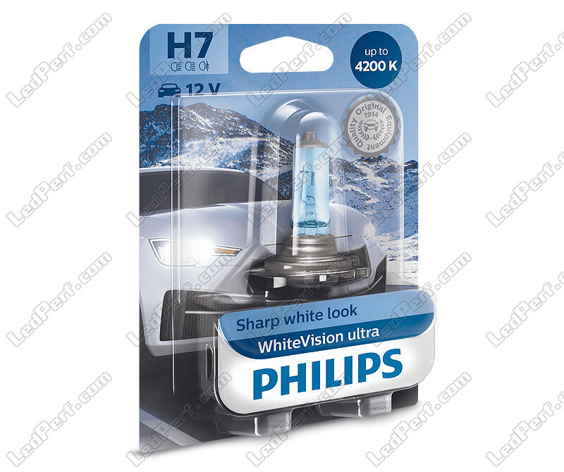 1 x Lampadina H7 Philips WhiteVision ULTRA +60% 55W 12 V - 12972WVUB1