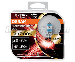 Lampadine H7 OSRAM Night Breaker® 200 - 64210NB200-HCB -Duo Box