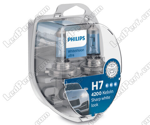 Set di 2 lampadine H7 Philips WhiteVision ULTRA + Luci di posizione - 12972WVUSM