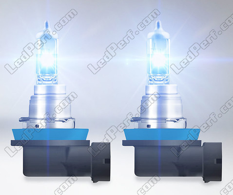 Lampadine alogene H8 Osram Cool Blue Intense NEXT GEN che producono illuminazione a effetto LED