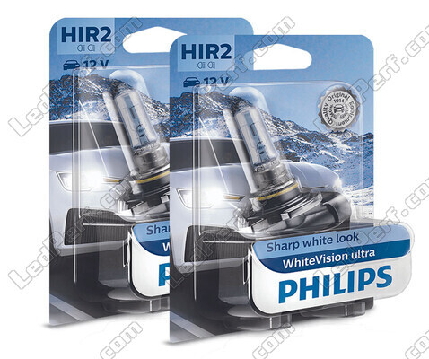 Set di 2 lampadine HIR2 Philips WhiteVision ULTRA + Luci di posizione - 9012WVUB1