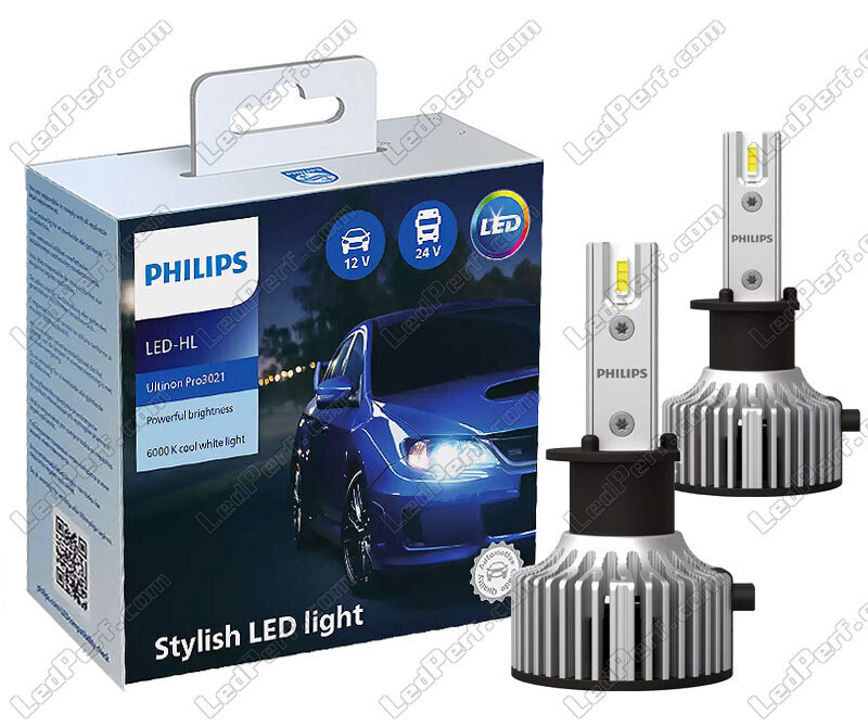 2 x Lampadine LED H1 PHILIPS Ultinon Pro3021 6000K