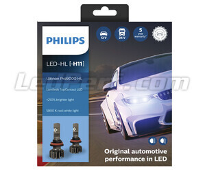 Set di Lampadine H11 LED PHILIPS Ultinon Pro9000 +250% 5800K - 11362U90CWX2