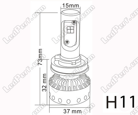 Mini lampadina LED H11 Tuning
