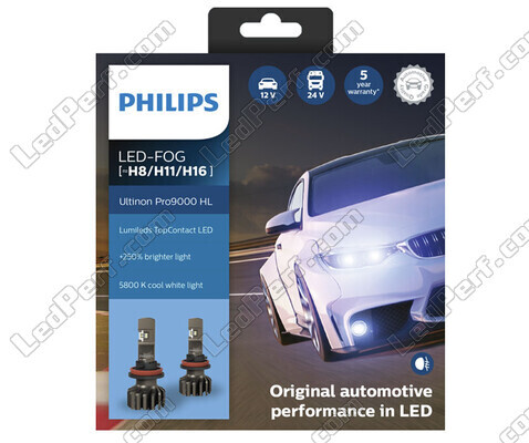 Set di Lampadine H16 LED PHILIPS Ultinon Pro9000 +250% 5800K - 11366U90CWX2