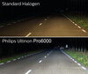 Confronto lampadine a LED H4 Philips ULTINON Pro6000 versus lampadine alogene originali