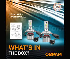 Contenuto del Kit LED H4 Osram LEDriving® XTR lampadine e istruzioni