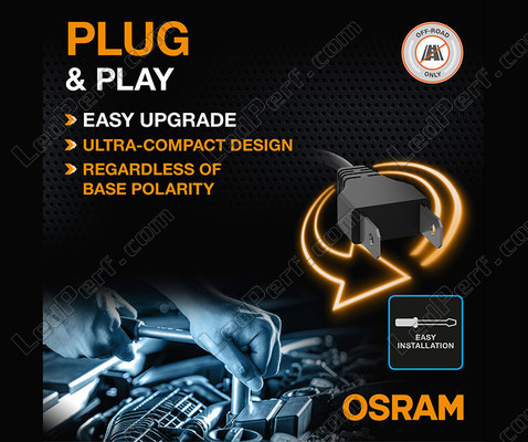 Collegamento plug and play delle lampadine LED H4 Osram LEDriving® XTR 6000K - 64193DWXTR