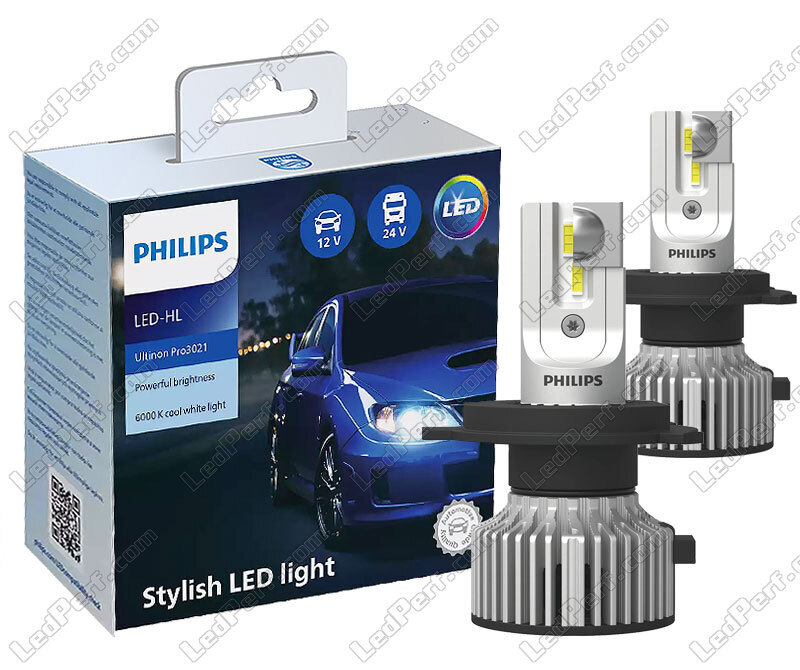 2 x Lampadine LED H4 PHILIPS Ultinon Pro3021 6000K