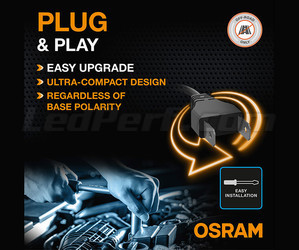 Collegamento plug and play delle lampadine LED H7 Osram LEDriving® XTR 6000K - 64210DWXTR