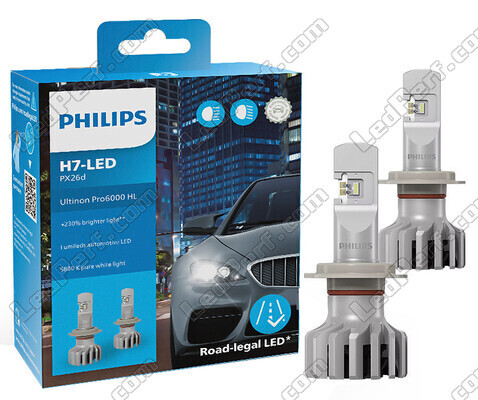 Kit Lampadine a LED H7 Philips ULTINON Pro6000 Omologate - 11972U6000X2