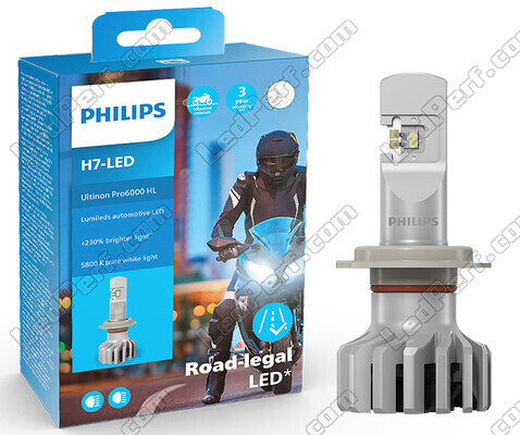 Lampadina moto H7 LED Philips ULTINON Pro6000 Omologata - 11972U6000X1