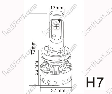 Mini lampadina LED H7 Tuning