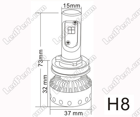 Mini lampadina LED H8 Tuning