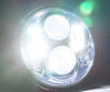Ottica Moto Full LED cromata per faro Rotondo da 5,75 pollici - tipo 2 Luce bianca puro