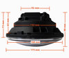 Ottica Moto Full LED Nera per faro Rotondo da 7 pollici - tipo 2 Dimensioni