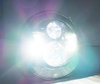 Ottica Moto Full LED Nera per faro Rotondo da 7 pollici - tipo 3 Luce bianca puro