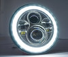 Ottica Moto Full LED Nera per faro Rotondo da 7 pollici - tipo 5 Angel Eye