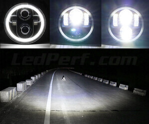Ottica moto Full LED cromata per faro Rotondo da 5.75 pollici - tipo 4