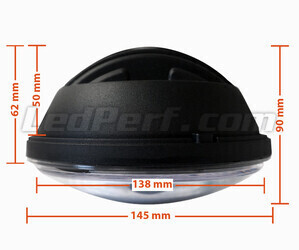 Ottica Moto Full LED nera per faro Rotondo da 5,75 pollici - tipo 3 Dimensioni