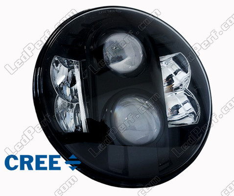 Ottica Moto Full LED Nera per faro Rotondo da 7 pollici - tipo 1