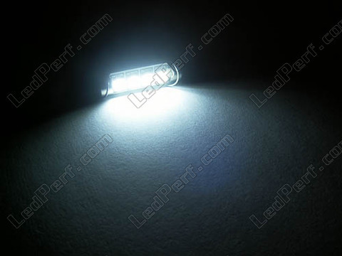 LED navetta uncino plafoniera, bagagliaio, guantiera, placcato bianca 42 mm - C10W