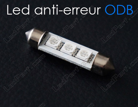 lampadina LED 42 mm C10W Senza errore OBD - Anti errore OBD rossa