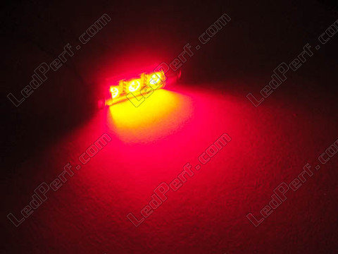 LED navetta plafoniera, bagagliaio, guantiera, targa rossa 39 mm - C5W