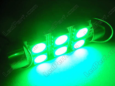 LED navetta plafoniera, bagagliaio, guantiera, targa verde 39 mm - C5W