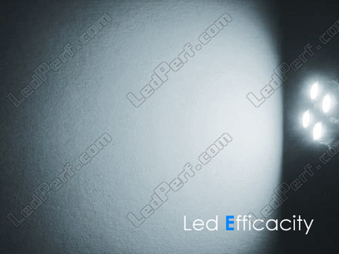lampadina LED BAX9S H6W Efficacity bianca effetto Xenon